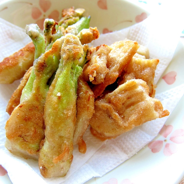 旬のたらとたけのこはうまい!カラリ揚げ